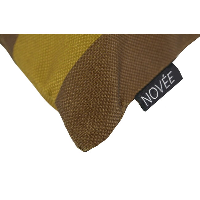 Retro Stripe Olive Kussenhoes | 30x50 cm | Katoen/Linnen
