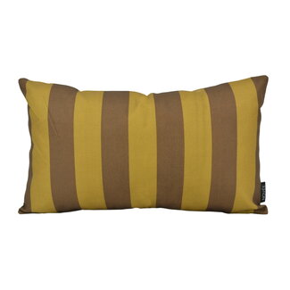 NOVÉE Retro Stripe Olive Kussenhoes | 30x50 cm | Katoen/Linnen