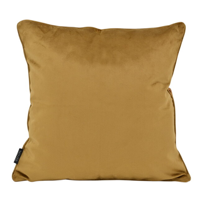 Leopard Bruin/Burgundy Kussenhoes | 45x45 cm | Velvet/Polyester