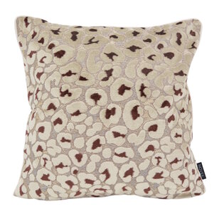 Leopard Crème/Bruin Kussenhoes | 45x45 cm | Velvet/Polyester