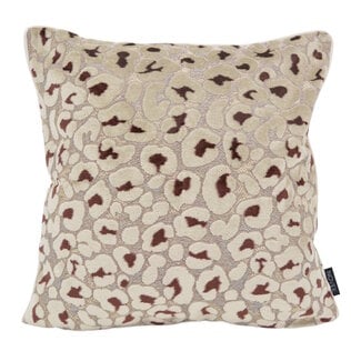 NOVÉE Leopard Crème/Bruin Kussenhoes | 45x45 cm | Velvet/Polyester