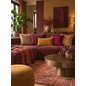 Leopard Bruin/Burgundy Kussenhoes | 45x45 cm | Velvet/Polyester