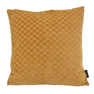 NOVÉE Chenille Checker Oker Kussenhoes | 45x45 cm | Polyester