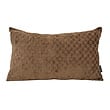 Chenille Checker Bruin Kussenhoes | 30x50 cm | Polyester