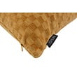 Chenille Checker Oker Kussenhoes | 30x50 cm | Polyester