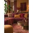 Chenille Checker Oker Kussenhoes | 30x50 cm | Polyester