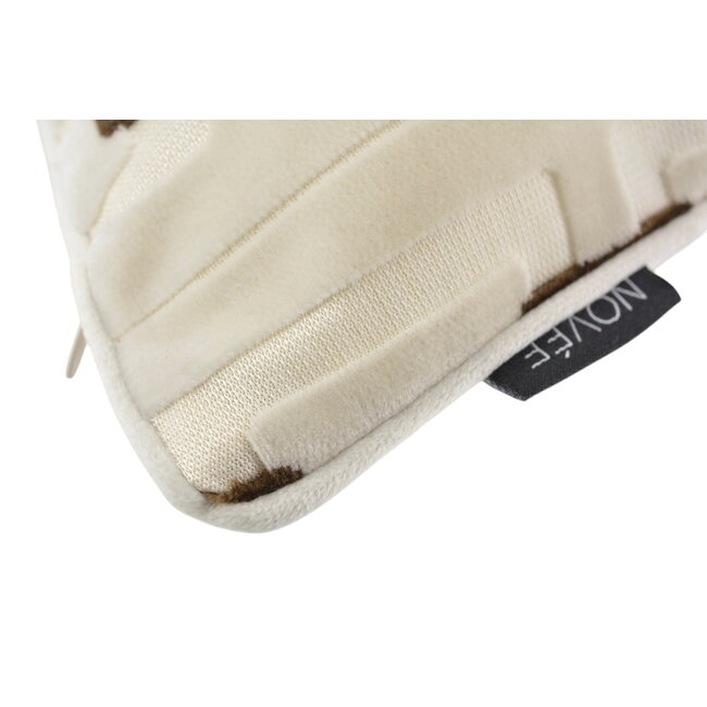 Chain Crème/Bruin Kussenhoes | 45x45 cm | Velvet/Polyester