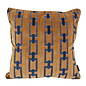 Chain Bruin/Blauw Kussenhoes | 45x45 cm | Velvet/Polyester
