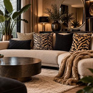 Zebra Muse Kussenhoes | 45x45 cm | Velvet/Polyester