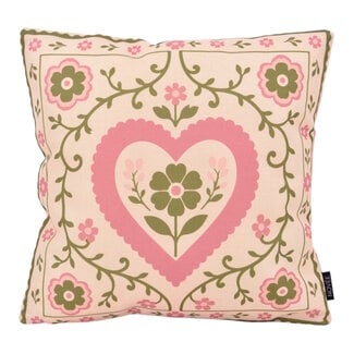 NOVÉE Sweet Heart Kussenhoes | 45x45 cm | Katoen/Linnen