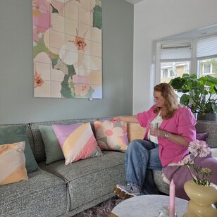 Sierkussen Meta Bloom | 45x45 cm | Katoen/Polyester