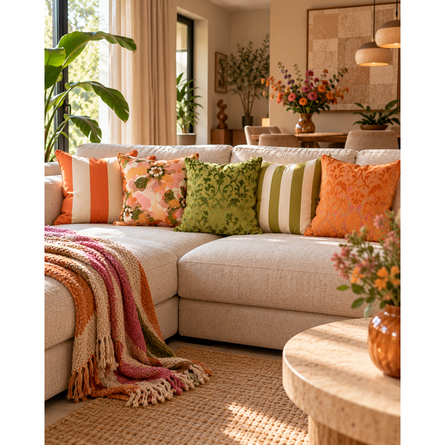 Heritage Terracotta Kussenhoes | 45x45 cm | Velvet/Polyester