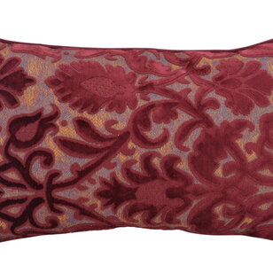 Heritage Burgundy Kussenhoes | 30x50 cm | Velvet/Polyester