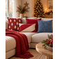 Velvet Donkerrood Kussenhoes | 45x45 cm | Polyester