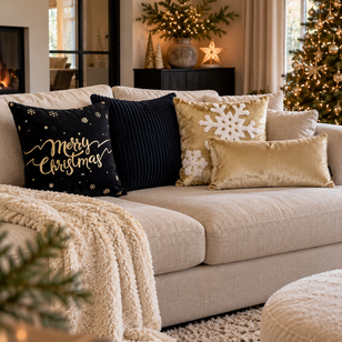 Velvet Gold Snow Kussenhoes | 45x45 cm | Fluweel/Polyester
