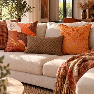 Sierkussen Heritage Terracotta | 45x45 cm | Velvet/Polyester