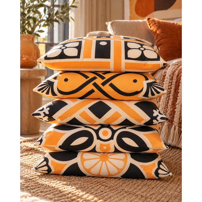 Sierkussen Ornament Tile #4 | 45 x 45 cm | Katoen/Polyester