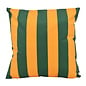 Streep Groen/Okergeel Kussenhoes | 45x45 cm | Katoen/Polyester