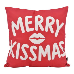 Merry Kissmass Kussenhoes | 45x45 cm | Katoen/Polyester