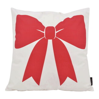 NOVÉE Christmas Bow Kussenhoes | 45x45 cm | Katoen/Polyester