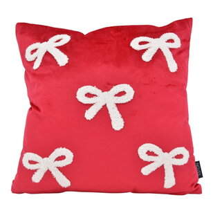 Velvet Bows Kussenhoes | 45x45 cm | Velvet/Polyester