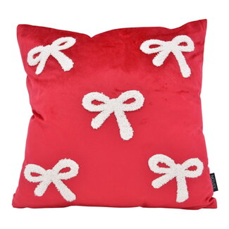 NOVÉE Velvet Bows Kussenhoes | 45x45 cm | Velvet/Polyester