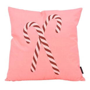Sweet Candy Cane Kussenhoes | 45x45 cm | Katoen/Polyester