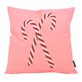 NOVÉE Sweet Candy Cane Kussenhoes | 45x45 cm | Katoen/Polyester