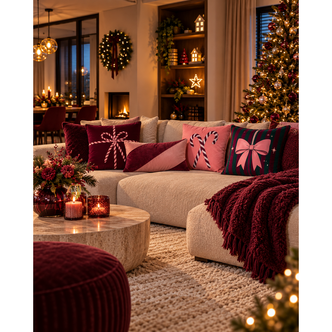 Wrapped Xmas Kussenhoes | 45x45 cm | Katoen/Polyester