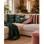 Streep Groen/Roze Kussenhoes | 45x45 cm | Katoen/Polyester