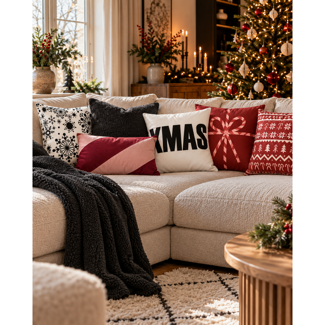 Wrapped Xmas Kussenhoes | 45x45 cm | Katoen/Polyester