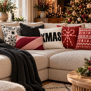 Sierkussen Wrapped Xmas | 45x45 cm | Katoen/Polyester