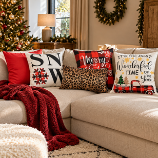 Sierkussen Wonderful Christmas | 45 x 45 cm | Katoen/Polyester