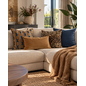 Velvet Goud/Bruin Kussenhoes | 30x50 cm | Polyester