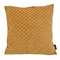 Sierkussen Chenille Checker Oker | 45x45 cm | Polyester