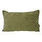 Sierkussen Chenille Checker Groen | 30x50 cm | Polyester