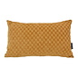 Sierkussen Chenille Checker Oker | 30x50 cm | Polyester