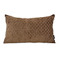 Sierkussen Chenille Checker Bruin | 30x50 cm | Polyester