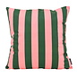 Sierkussen Streep Roze/Groen | 45x45 cm | Katoen/Polyester