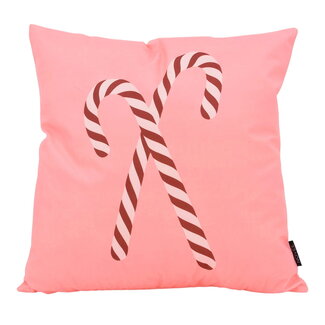 NOVÉE Sierkussen Sweet Candy Cane | 45x45 cm | Katoen/Polyester