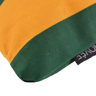 Sierkussen Streep Groen/Okergeel | 45x45 cm | Katoen/Polyester