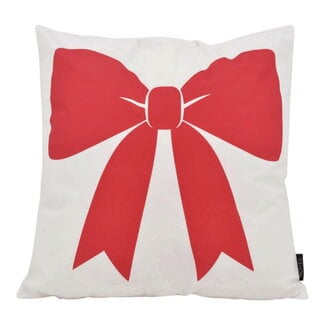 NOVÉE Sierkussen Christmas Bow | 45x45 cm | Katoen/Polyester
