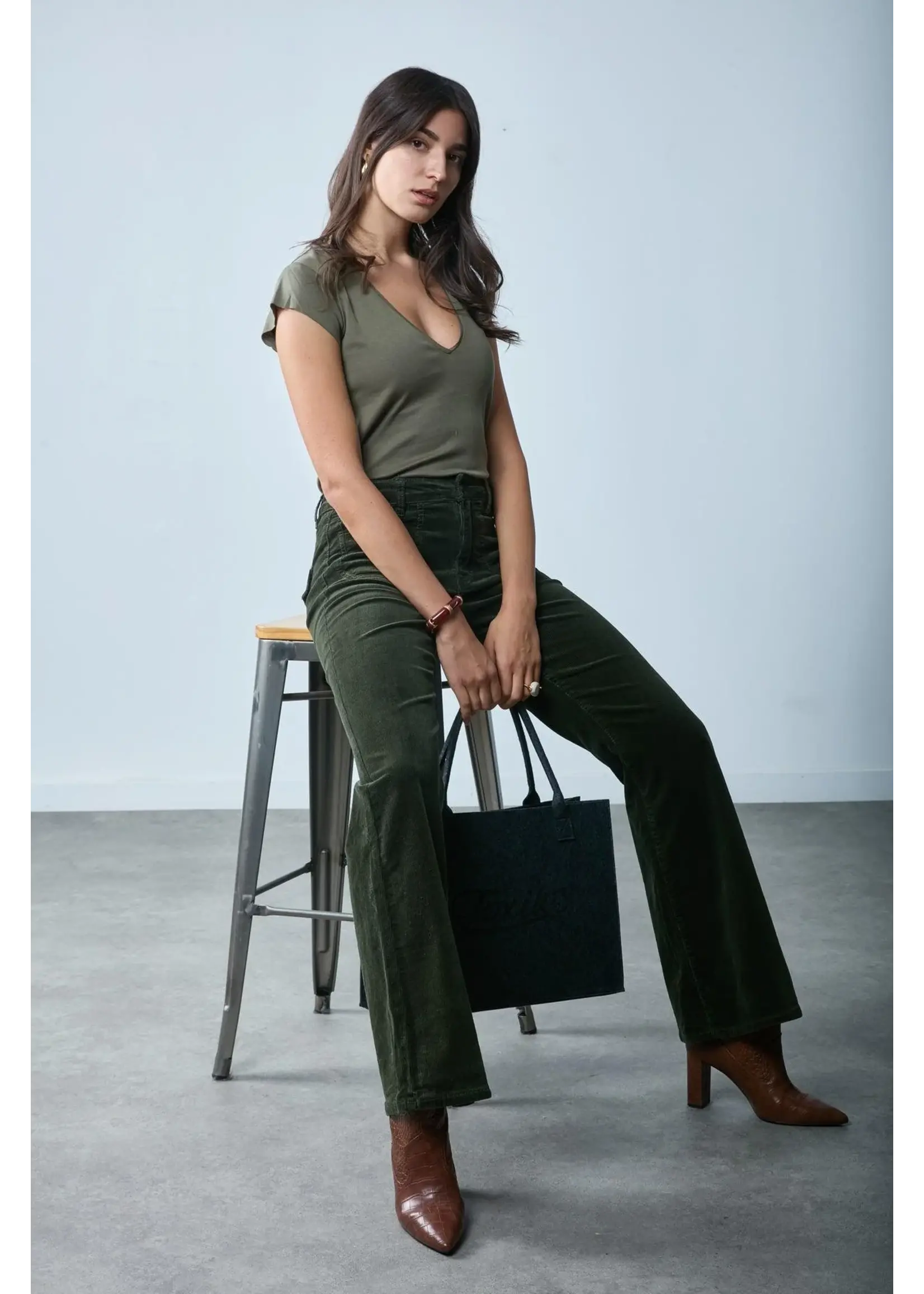 Pantalon flare velours - Helton