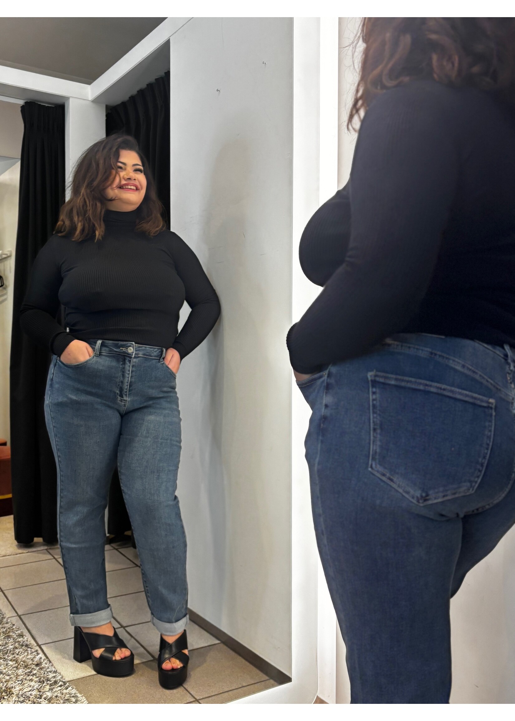 JEAN GRAND TAILLE MOM FIT