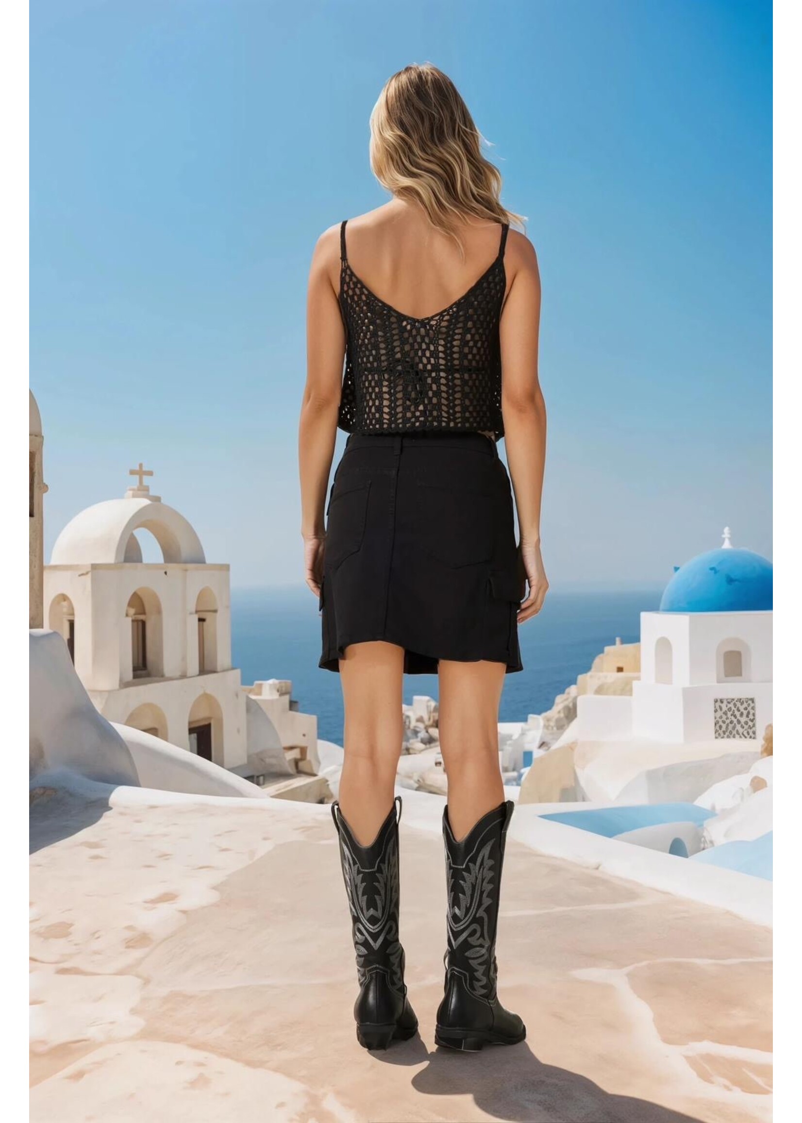 TOP BRETELLE BLACK