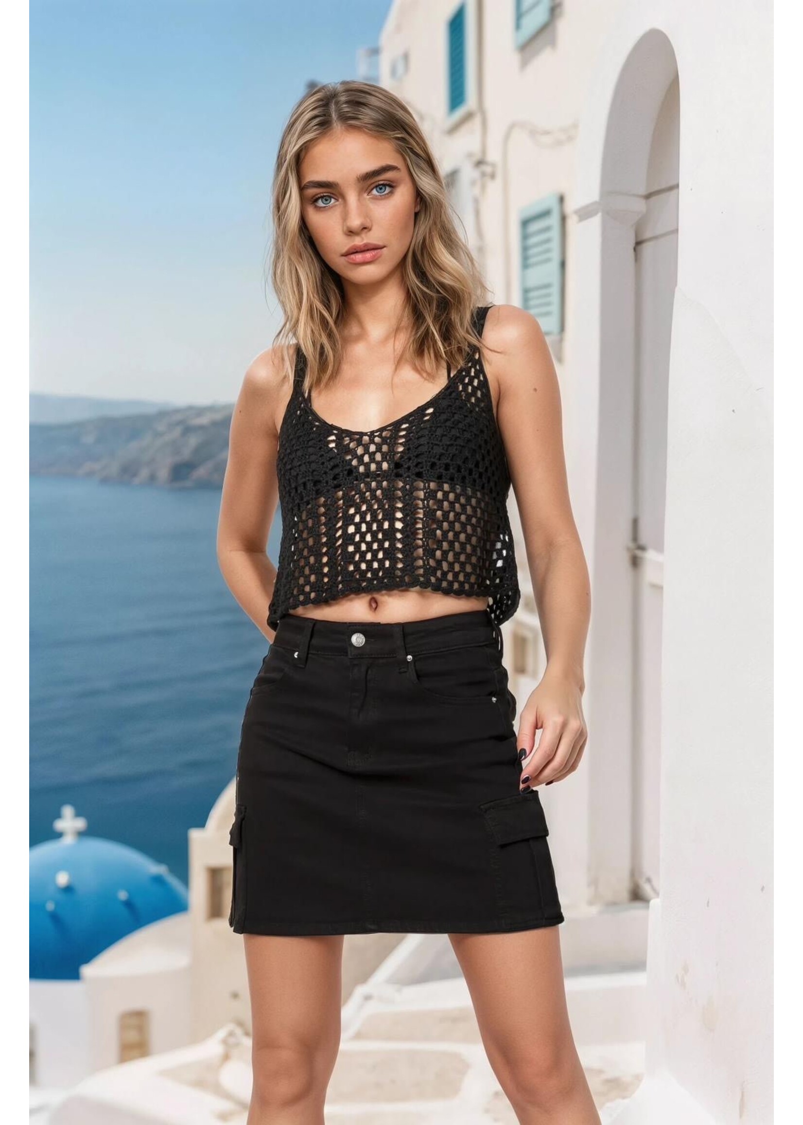 TOP BRETELLE BLACK