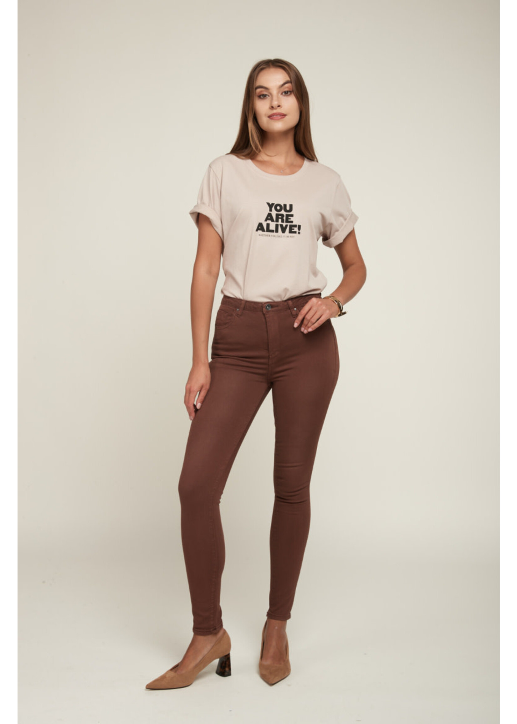 Pantalon taille haute - Solaria sky