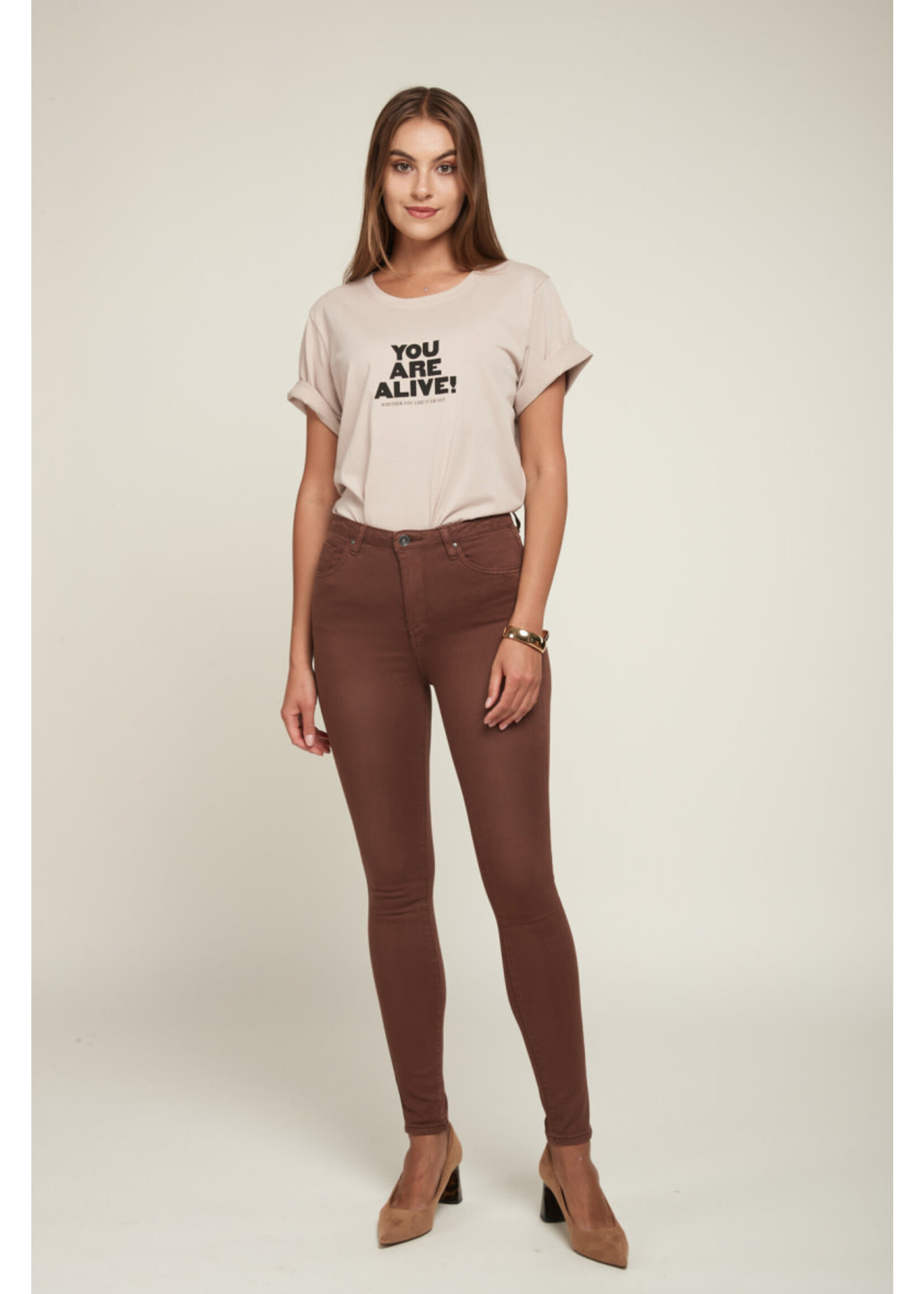 Pantalon taille haute - Solaria sky