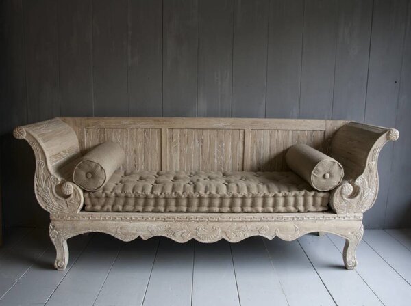 Ralph Lauren bankje met jute bekleding Ralph Lauren bankje met jute bekleding