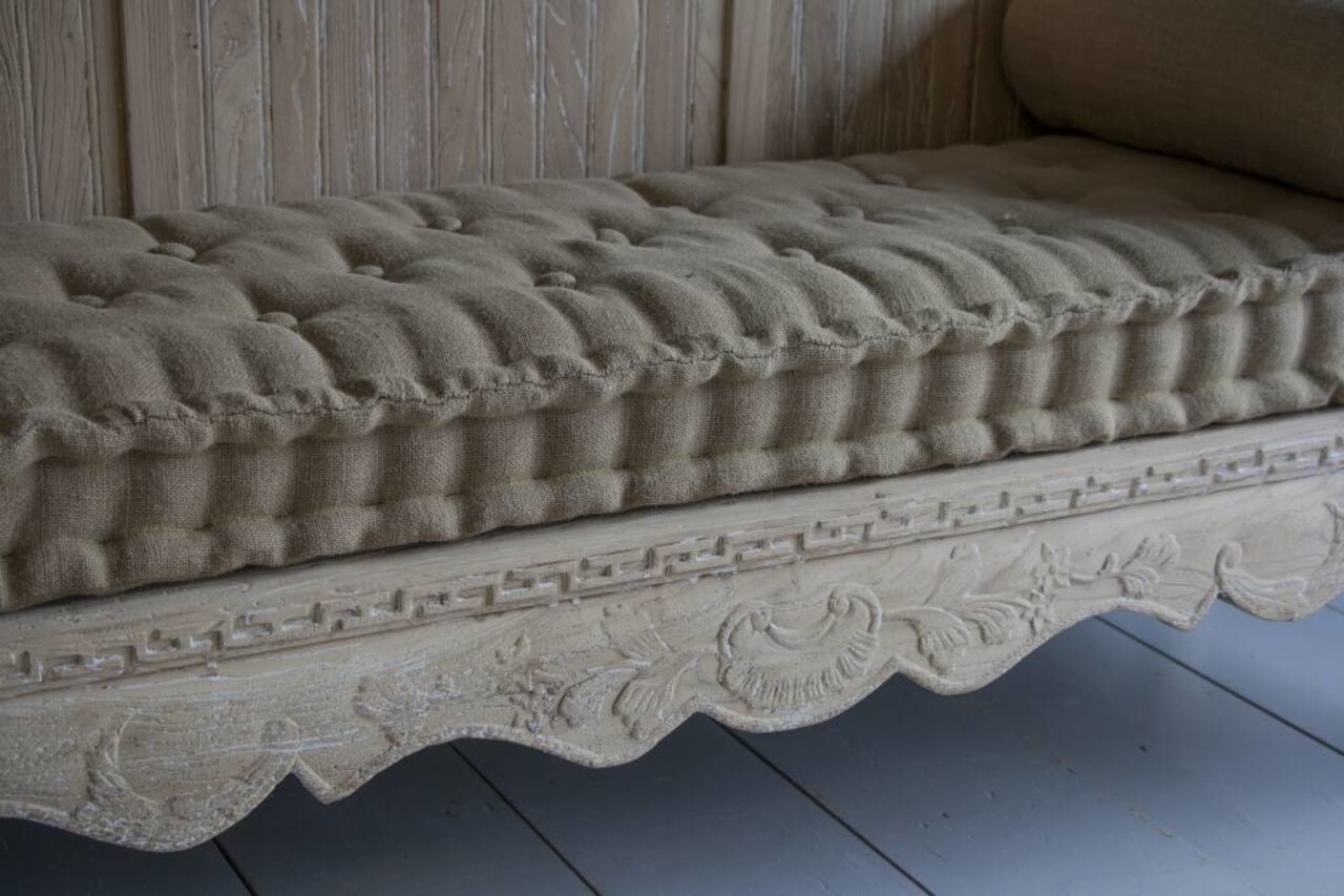 Ralph Lauren bankje met jute bekleding Ralph Lauren bankje met jute bekleding